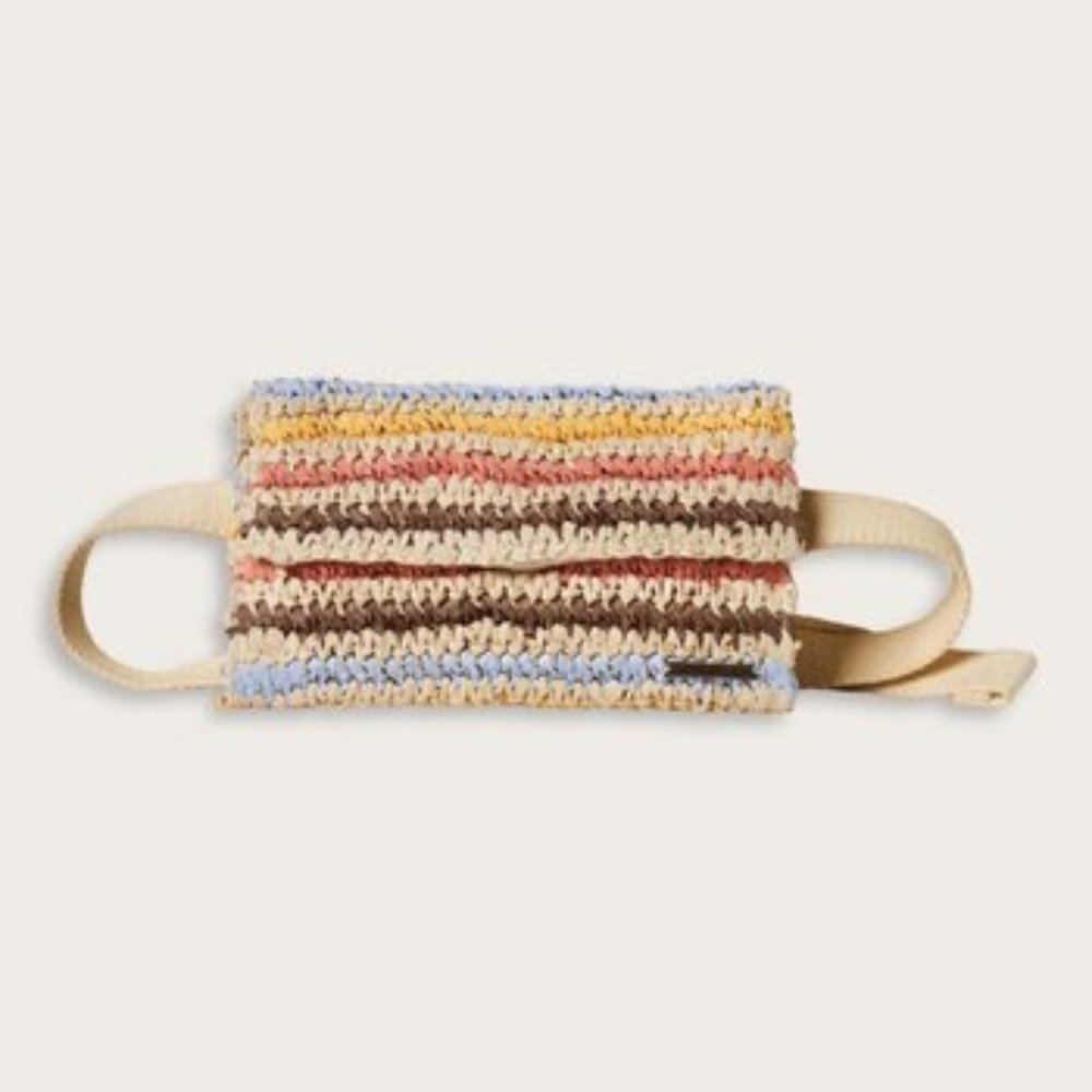 NWT ~ O'Neill Beige & Pink Abstract Stripe Tourmaline Belt Bag